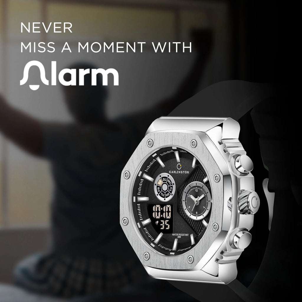 07 Steel Analog Digital Sports Watch AS4