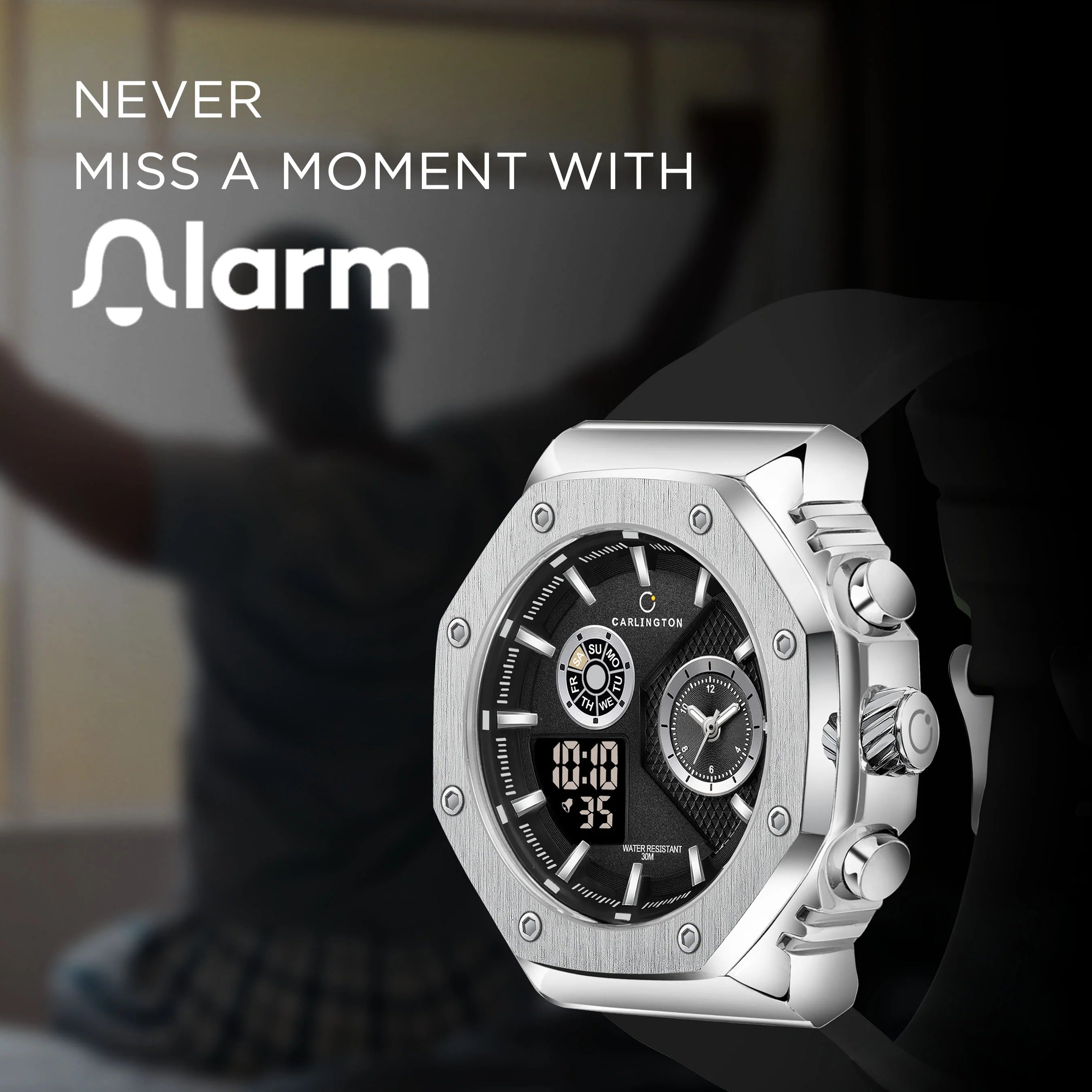 07 Steel Analog Digital Sports Watch AS4